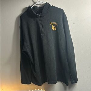Men's Black Quarter-Zip Sweater Long Beach State